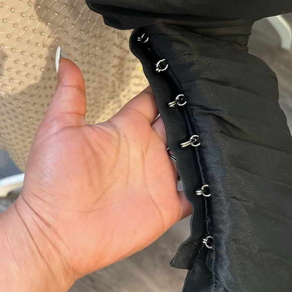 Nafsika Skourti Opera Mini Crystal Dress in Black & Cream Crystal - Picture 11 of 12